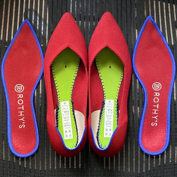 Rothy's Chili Red The Point - Size 7.5 - Picture 3 of 4